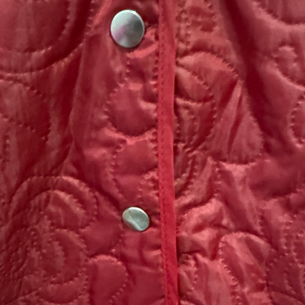 Red Quilted Women's Jacket JG Hook Sz medium - Picture 4 of 9